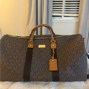 Michael Kors Monogram Brown Duffel Bag